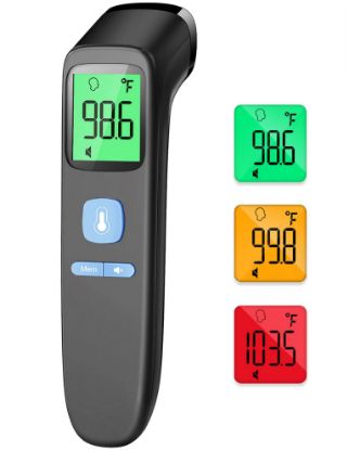 Picture of ANMEATE No-Touch Forehead Thermometer for Adults, Infrared Digital Thermometer for Kids, Touchless Baby Thermometer, Accurate Reading with Large Display, Mute Mode, Memory Recall, Fever Alarm