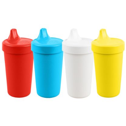 Picture of Re-Play Made in USA 10 Oz. Sippy Cups for Toddlers, Pack of 4 - Reusable Spill Proof Cups for Kids, Dishwasher/Microwave Safe - Hard Spout Sippy Cups for Toddlers 3.13" x 6.25", PlayDoh