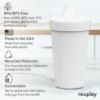 Picture of Re-Play Made in USA 10 Oz. Sippy Cups for Toddlers, Pack of 4 - Reusable Spill Proof Cups for Kids, Dishwasher/Microwave Safe - Hard Spout Sippy Cups for Toddlers 3.13" x 6.25", Modern Orange