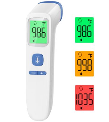 Picture of Thermometer for Adults and Kids, Digital Forehead Thermometer with Fever Alarm, Silent Mode & 35-Set Memory, Object 2 in 1 Mode, FSA/HSA Eligible
