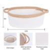 Picture of ABenkle Small Basket with Handles - Decorative Durable Rope Woven Storage Bin Shelf Storage Organizer Cube, Easter Baby Gift Basket, 12"x8"x5"