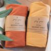 Picture of Bassinet Fitted Sheets for Fisher Price Bassinet Soothing Motions, Stow and Go, Rock with Me and Soothing View Bassinet - Snuggly Soft 100% Jersey Cotton - Mustard Yellow + Burnt Orange - 2 Pack