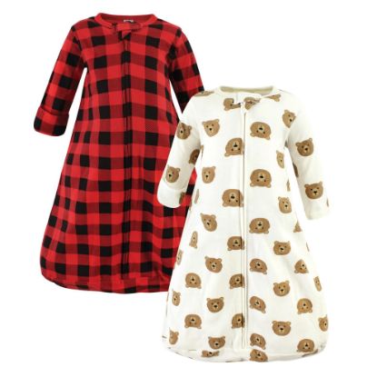 Picture of Hudson Baby Unisex Baby Cotton Wearable Sleeping Bag, Sack, Blanket, Brown Bear Long Sleeve, 3-9 Months