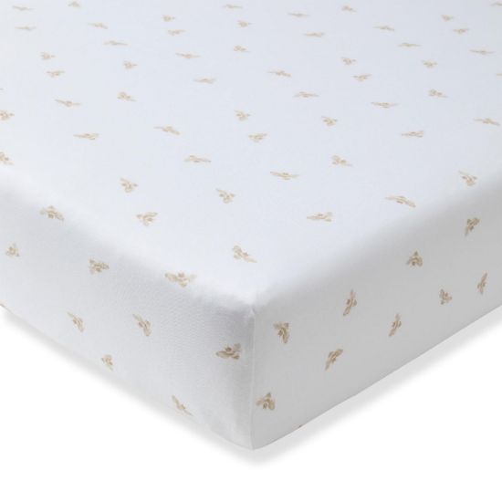 Picture of Burt's Bees Baby Essential Organic Cotton Fitted Crib Sheet, Breathable for Boy Girl Standard Crib & Toddler Mattresses
