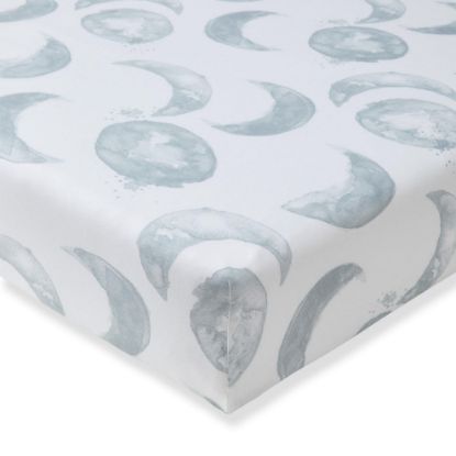 Picture of Burt's Bees Baby Essential Organic Cotton Fitted Crib Sheet, Breathable for Boy Girl Standard Crib & Toddler Mattresses