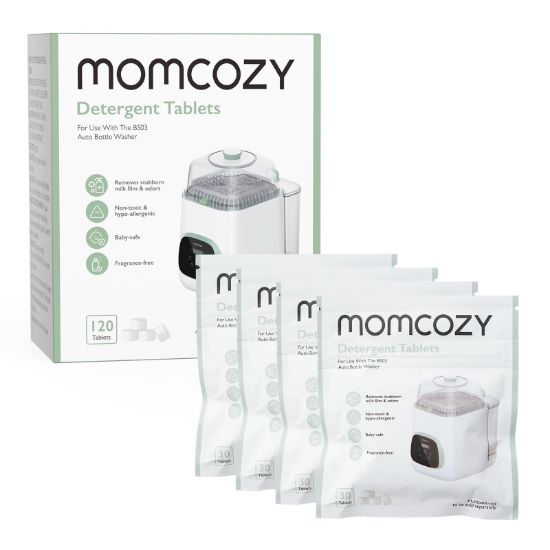 Picture of Momcozy Official Washing Block for Momcozy KleanPal Pro Baby Bottle Washer, 120 Detergent Tablets