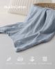Picture of Blissful Diary Muslin Nursing Cover for Breastfeeding, Breathable Breastfeeding Cover up with Arch Neckline for Women, Nursing Apron(Light Blue)