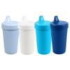 Picture of Re-Play Made in USA 10 Oz. Sippy Cups for Toddlers, Pack of 4 - Reusable Spill Proof Cups for Kids, Dishwasher/Microwave Safe - Hard Spout Sippy Cups for Toddlers 3.13" x 6.25", Wave