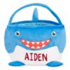 Picture of Let's Make Memories Personalized Easter Basket for Kids - For Boys and Girls - Plush Furry Critter - Custom Name - Fillable - With Optional Easter Basket Stuffers - Shark