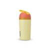 Picture of Owala Kids Flip Insulated Stainless-Steel Water Bottle with Straw and Locking Lid, 14-Ounce, Orange/Yellow (Misty Horizon)