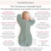 Picture of SwaddleDesigns Transitional Swaddle Sack with Arms Up Half-Length Sleeves and Mitten Cuffs, Large, 6-9 Months, 21-24 lbs, Heathered Peach Blush (Arms Up Swaddle, Transition Swaddle Sleep Sack)