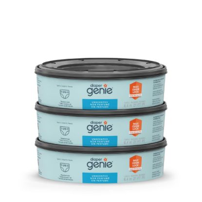 Picture of Diaper Genie Bags Refills 270 Count (Pack of 3) with Max Odor Lock | Holds Up to 810 Newborn Diapers