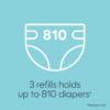 Picture of Diaper Genie Bags Refills 270 Count (Pack of 3) with Max Odor Lock | Holds Up to 810 Newborn Diapers
