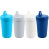 Picture of Re-Play Made in USA 10 Oz. Sippy Cups for Toddlers, Pack of 4 - Reusable Spill Proof Cups for Kids, Dishwasher/Microwave Safe - Hard Spout Sippy Cups for Toddlers 3.13" x 6.25", Modern Blue