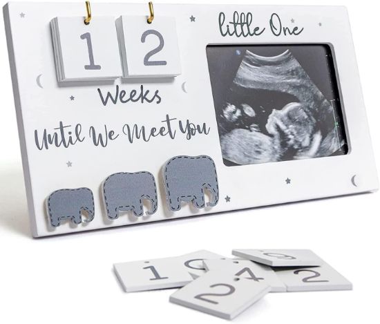 Picture of Sonogram Picture Frame, Ultrasound Photo Frame with Baby Countdown Weeks, Expecting Parents to be Pregnancy Gift Congratulations Pregnancy Must Have Grandparent Baby Announcement First Time Mom to Be