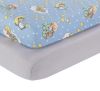 Picture of 2 Pack Fitted Crib Sheets for Boys in 100% Jersey Knit Cotton - Blue and Yellow Precious Moments Design Plus Solid Gray Boy’s Crib Mattress Sheets by Everyday Kids