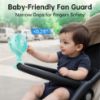 Picture of GUSGU Stroller Fan Clip on for Baby, Flexible Tripod & Rechargeable Battery, Small Personal Fan, Mini Portable Fan for Travel, Handheld, Car (Green)