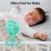 Picture of GUSGU Stroller Fan Clip on for Baby, Flexible Tripod & Rechargeable Battery, Small Personal Fan, Mini Portable Fan for Travel, Handheld, Car (Green)