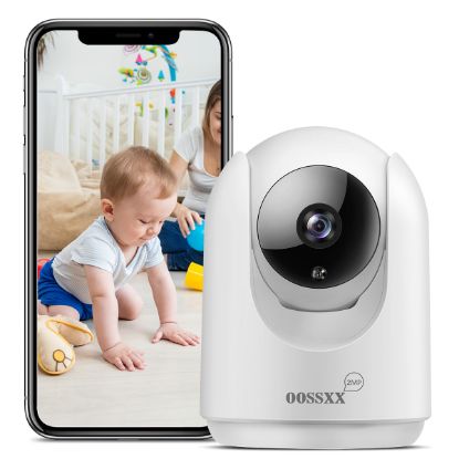 Picture of OOSSXX (HD 1080P Resolution) 2-Way Audio Indoor Security Camera Video Baby Monitor and Pet Monitor PTZ Nanny Cam Smart Wireless Cameras Home Video Surveillance