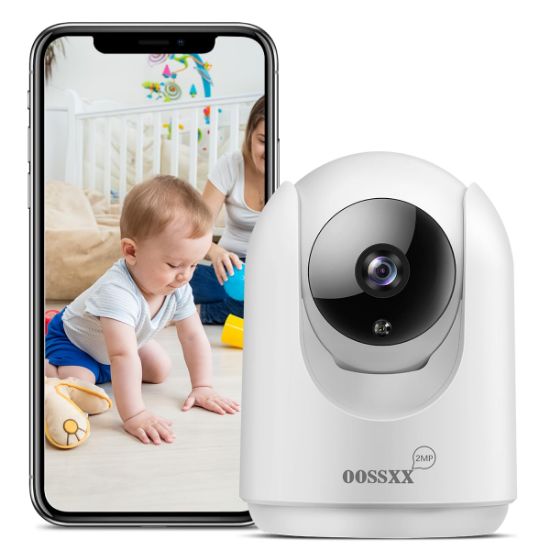 Picture of OOSSXX (HD 1080P Resolution) 2-Way Audio Indoor Security Camera Video Baby Monitor and Pet Monitor PTZ Nanny Cam Smart Wireless Cameras Home Video Surveillance