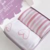 Picture of Bassinet Sheets Compatible with AirClub, GoFirst and MiClassic Bassinet Bedside Sleeper, 2 Pack, 100% Jersey Knit Cotton Fitted Sheets, Pink Stripes and Hearts Print for Baby Girls