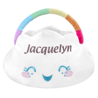 Picture of Let's Make Memories Personalized Easter Basket - Cloud with Rainbow Handle - Plush