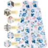 Picture of Burt's Bees Baby Baby Beekeeper Wearable Blanket, 100% Organic Cotton, Swaddle Transition Sleeping Bag, Quilted Botanical Gardens, Medium