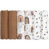 Picture of GLLQUEN BABY Receiving Blanket Boy Cotton Muslin Swaddle Blankets Girl Newborn Squares Breathable & Soft Thin Baby Blankets Cloths Double Absorbent Infant Swaddling Wrap - 6 Pack (Rainbow)