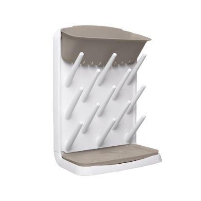 Picture of Ubbi Vertical Baby Bottle Drying Rack, Space Saving Countertop Drying Rack Baby Accessory, Taupe