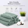 Picture of SWEET DOLPHIN 12 Pack Muslin Burp Cloths Large 100% Cotton Hand Washcloths for Baby - Baby Essentials Extra Absorbent and Soft Boys & Girls Milk Spit Up Rags - Dark Green, 20" X10"