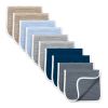 Picture of Synrroe Burp Cloths Large, Muslin Burp Cloths for Baby Girls and Boys, Pack of 10 Extra Absorbent and Soft Muslin Bibs, 6 Layers 20 by 10 Inches 100% Cotton (Mix 10 Pack)