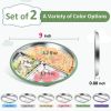 Picture of Bakpoco Stainless Steel Toddler Plate with Suction, 9” Divided Plates with Removable Silicone Sleeves for Baby, Non Toxic & BPA Free | Non Slip | Unbreakable Kids Snack Dishes Set of 2, Green & Purple