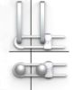 Picture of QT Baby - 20 Pack - Baby Proofing Cabinet Locks Adjustable U Shaped Baby Safety Latches for Drawers, Fridge, Closet Modern Baby Proofing Cabinet Lock with Extra Secure Lock Buttons (White)
