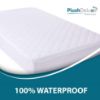 Picture of Crib Mattress Protector 100% Waterproof, Noiseless - Viscose Made from Quilted Ultra Soft White Terry Fitted Sheet Style (28"x52")