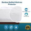 Picture of Crib Mattress Protector 100% Waterproof, Noiseless - Viscose Made from Quilted Ultra Soft White Terry Fitted Sheet Style (28"x52")