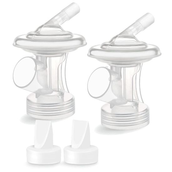 Picture of Maymom Connector Valve Compatible with Medela Pump in Style MaxFlow, Freestyle Flex, Swing Maxi, Sonata, Freestyle Breastpumps Not Original Medela Pump Parts Replace Medela PersonalFit Flex Connector