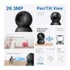 Picture of Tapo TP-Link 2K Pan/Tilt Indoor Security Camera for Baby Monitor, Pet Camera | Motion Detection & Tracking | 2-Way Audio | Cloud & SD Card Storage | Works w/Alexa & Google Home | Black C211