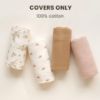 Picture of Konssy Muslin Baby Lounger Cover 2 Pack, 100% Cotton Newborn Lounger Cover, Soft and Breathable Baby Nest Slipcover for Boys Girls (Camel,Sun)