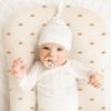 Picture of Konssy Muslin Baby Lounger Cover 2 Pack, 100% Cotton Newborn Lounger Cover, Soft and Breathable Baby Nest Slipcover for Boys Girls (Camel,Sun)