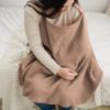 Picture of Konssy Muslin Nursing Cover for Baby Breastfeeding, Breathable 100% Cotton Breastfeeding Cover with Rigid Hoop for Mother Nursing Apron, Multi-use Carseat Canopy (Brown)