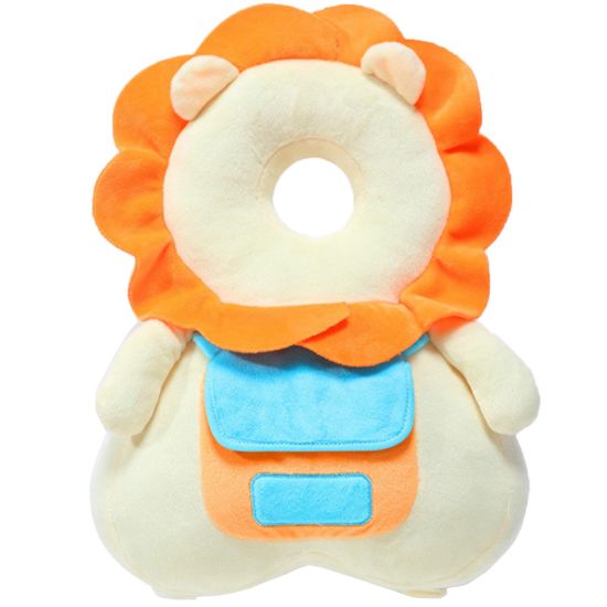 Picture of Baby Walker Head Protector Toddler Adjustable Baby Head Protection Backpack Wear Safety Pad (Beige Lion)