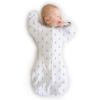 Picture of SwaddleDesigns Transitional Swaddle Sack, Arms Up Half-Length Sleeves & Mitten Cuffs, Swaddle for Newborn Transition to Baby Sleep Sack Wearable Blanket, Small, 0-3 month, 6-14 lb, Tiny Arrows