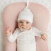 Picture of Konssy Muslin Baby Lounger Cover 2 Pack, 100% Cotton Newborn Lounger Cover, Soft and Breathable Removable Slipcover Infant Lounger Cover for Boy, Girl, Pink,Wheat