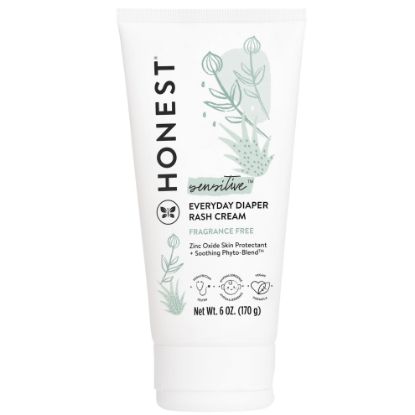 Picture of The Honest Company Hypoallergenic Diaper Rash Cream | Moisturizing + Calming Zinc Oxide Ointment | NEA Recognized, Cruelty Free | Value Size, 6 oz