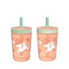 Picture of Zak Designs Kelso Tumbler Set 15 oz, (Unicorn) Leak-Proof Screw-On Lid with Straw Made of Durable Plastic and Silicone, Perfect Cup Bundle for Kids (2pc Set)