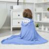 Picture of HIPHOP PANDA Hooded Towel - Rayon Made from Bamboo, Bath Towel with Bear Ears for Newborn, Babie, Toddler, Infant - Absorbent Large Baby Towel - Gorilla, 30 x 30 Inch