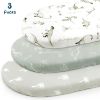 Picture of Stretchy Ultra Soft Fitted Bassinet Sheet Set 3 Pack, Universal Fit for Bassinets Baby Cradle Moses Basket Oval Rectangle Mattress Safe and Snug, Dinosaur World