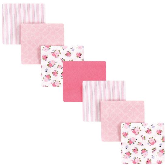 Picture of Luvable Friends Unisex Baby Cotton Flannel Receiving Blankets, Garden 7-Pack, One Size