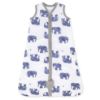 Picture of Burt's Bees Baby Baby Beekeeper Wearable Blanket, 100% Organic Cotton, Swaddle Transition Sleeping Bag, Quilted Elephants, Medium