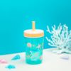 Picture of Zak Designs Kelso 15 oz Tumbler Set, (Shells) Leak-Proof Screw-On Lid with Straw Made of Durable Plastic and Silicone, Perfect Cup Bundle for Kids (2pc Set)